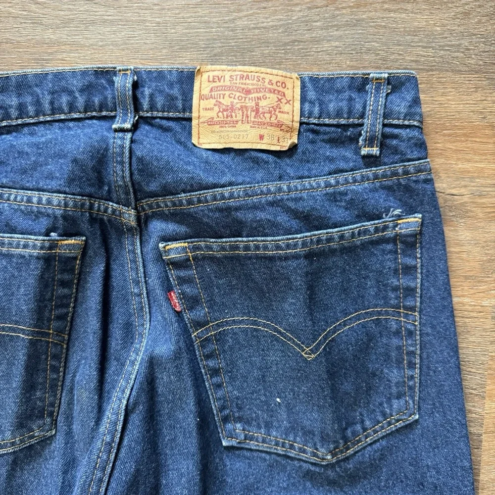 VTG Levi's 505xx‎ Made In USA Blue Medium Dark Wash Jeans Sz 38x31